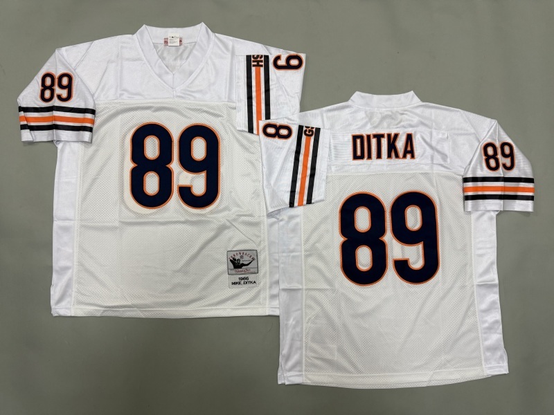 Men 2025 Nike Chicago Bears #89 Ditka white Throwback Limited NFL Jersey style 001->chicago bears->NFL Jersey